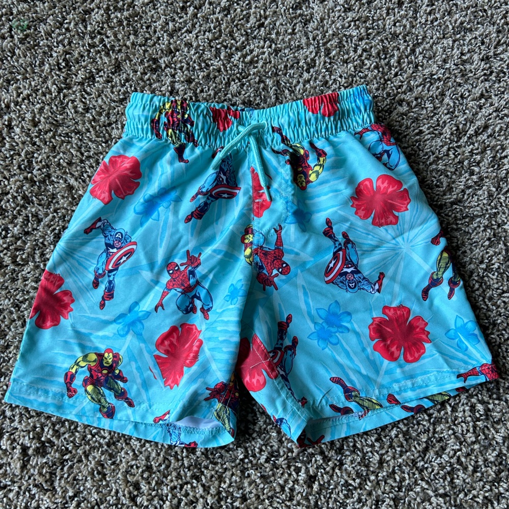 Marvel Aqua and Red Superhero Swimwear